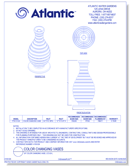 24" Color Changing Vase ( CCV24 )