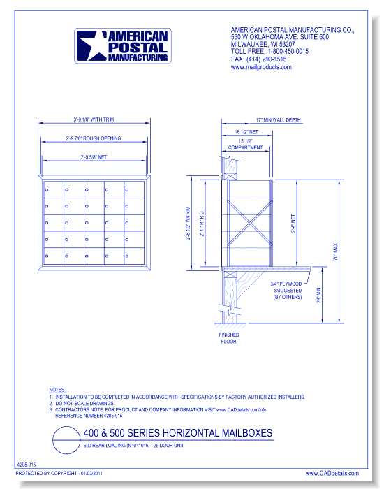 500 Rear Loading (N1011016) - 25 Door Unit