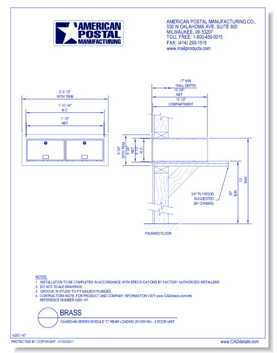 Guardian Series "Module C" Rear Loading (N1026164) - 2 Door Unit