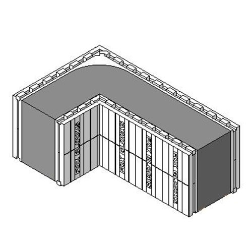CAD Drawings BIM Models Fox Blocks 90-Degree Corner Block