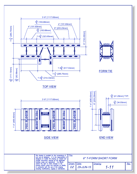 6" T-Form Short Form