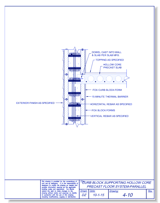 Curb Form and Hollow Core Plank Parallel