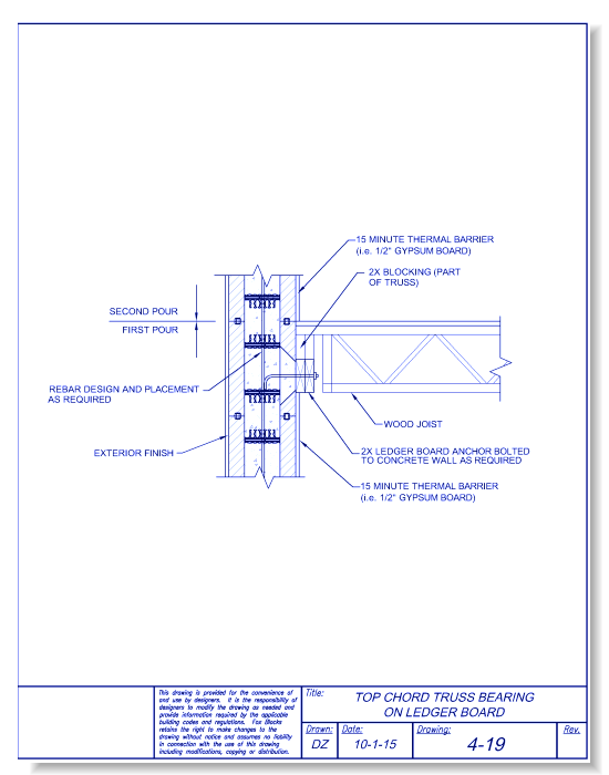Top Chord Truss Bearing on Double Ledger