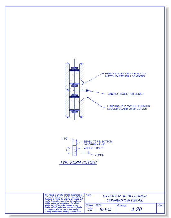 Exterior Deck Ledger Connection