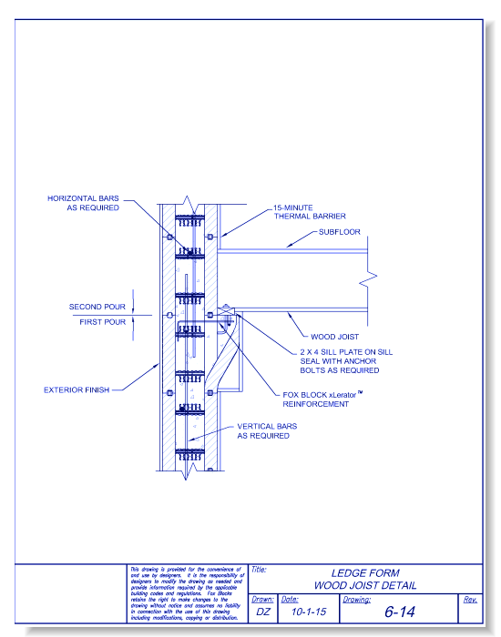 Corbel Form with Wood Joist Bearing