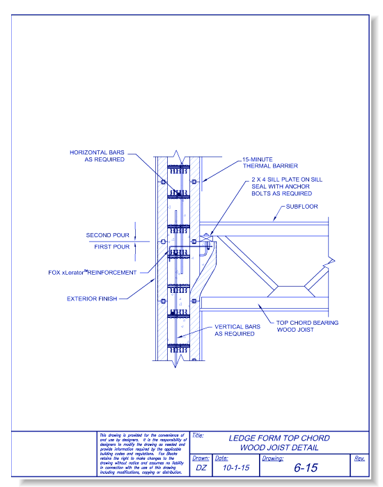 Corbel Form Top Chord Wood Joist