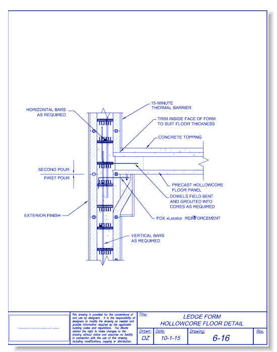 Corbel Form with Hollow Core