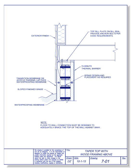 Taper Top with Wood Framing