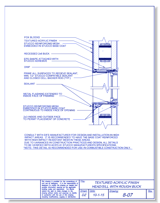 TAFS Head/Sill Buck