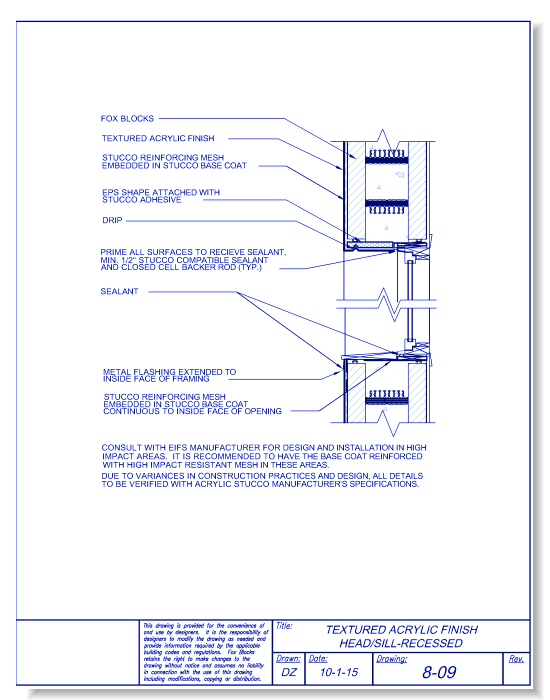 TAFS Head/Sill Recessed