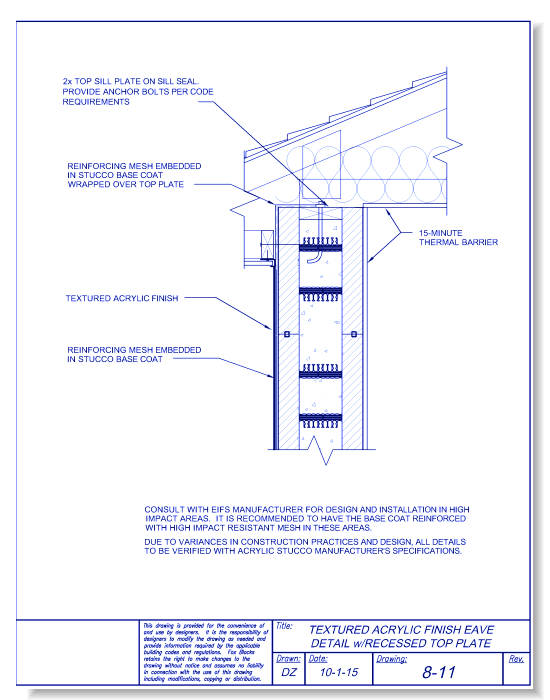 TAFS Eave with Recessed Top Plate
