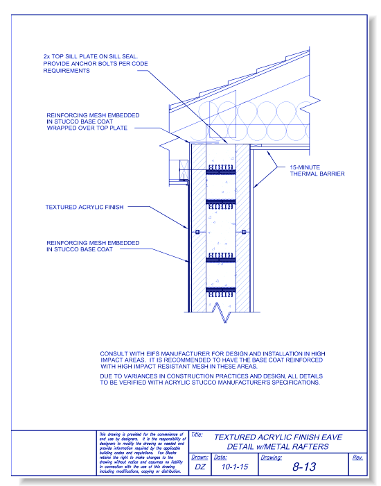 TAFS Eave with Metal Rafters