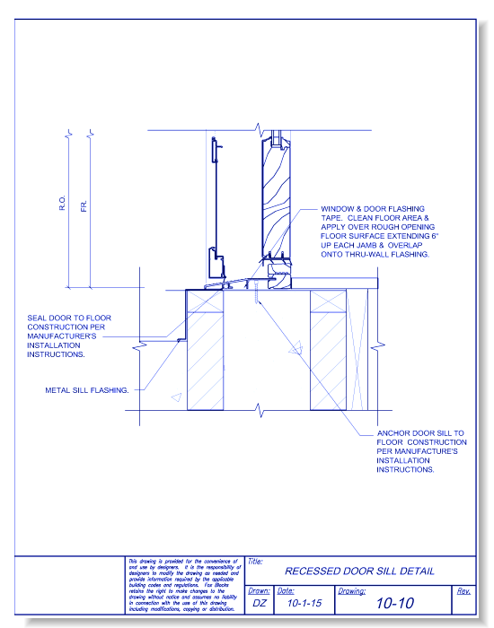Recessed Door Sill