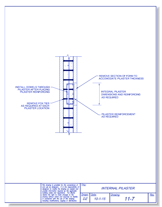 Internal Pilaster