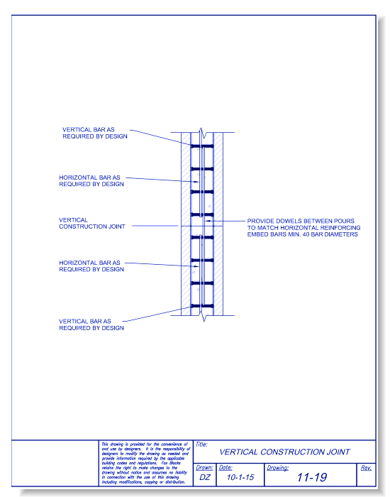 Vertical Construction Joint