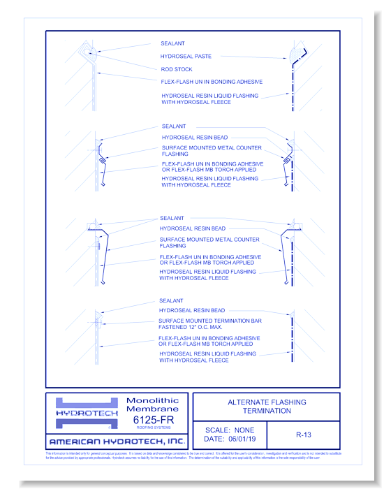 Roofing: Alternate Flashing Terminations ( R-13 )
