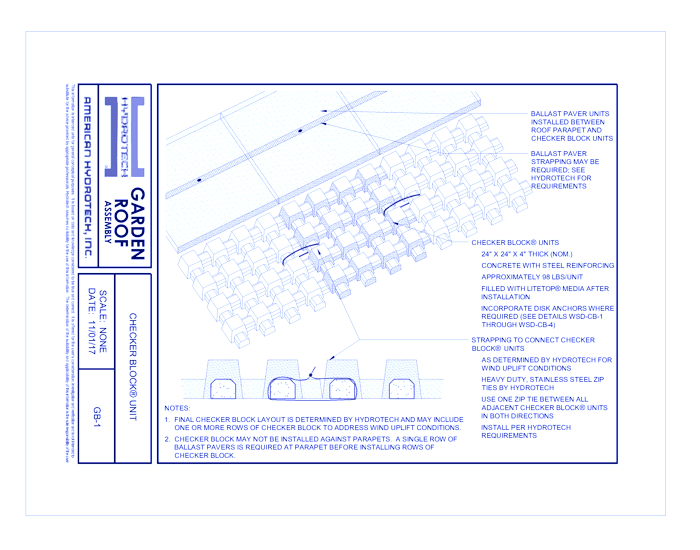 Garden Roof Assembly - Checkerblock: Checker Block Unit ( GB-1 )