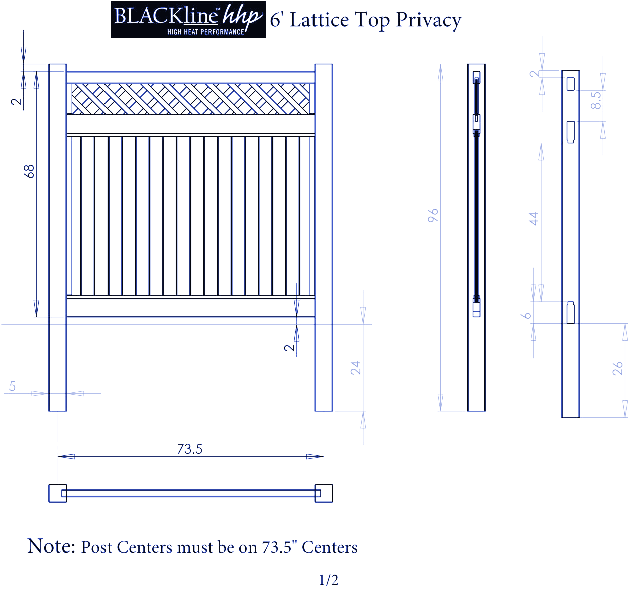 Lattice Top Style Privacy Fence:  6 Ft. Lattice Top Privacy