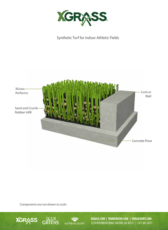 XGrass® Synthetic Turf for Athletic Indoor Fields