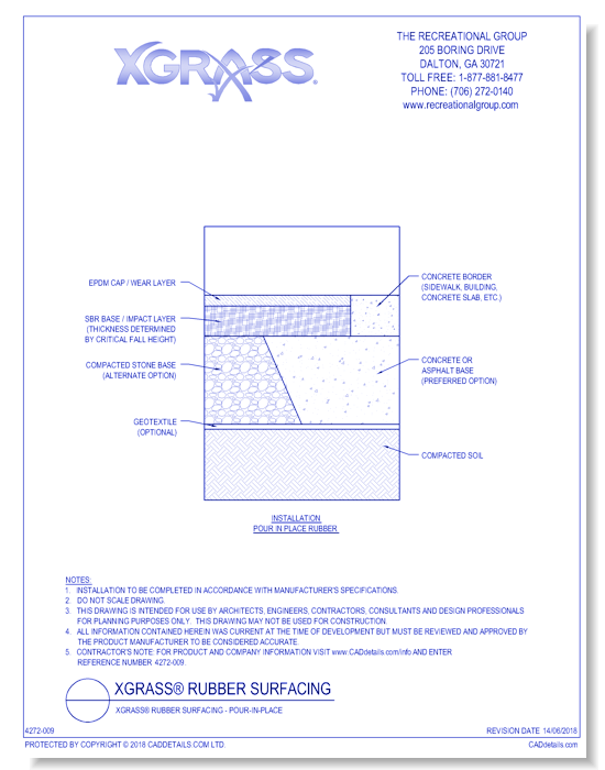 XGrass® Rubber Surfacing - Pour-In-Place