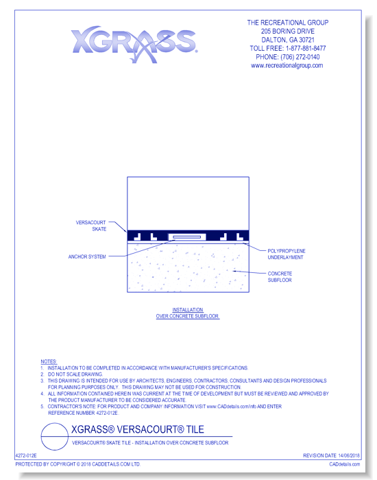 VersaCourt® Skate Tile - Installation over Concrete SubFloor