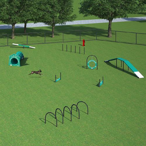 CAD Drawings BIM Models Dog-ON-It-Parks Complete Dog Park System