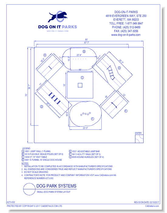 Small Dog Park System Layout