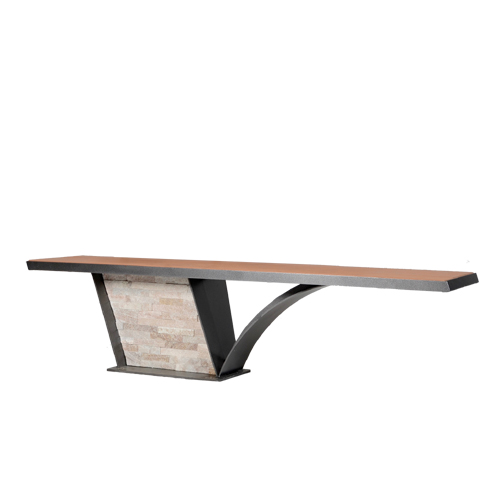 View City Scape Straight Bench 