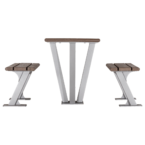 CAD Drawings BIM Models Wishbone Site Furnishings Bayview 2 Seater Coffee/Chess Table Set