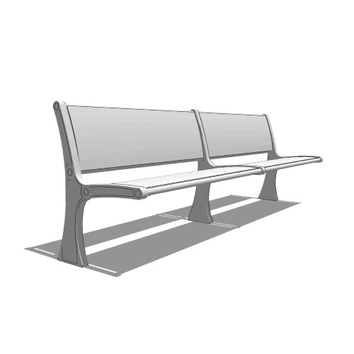 Model CP1-2000: Canopy Backed - Eight Foot, Backed Bench