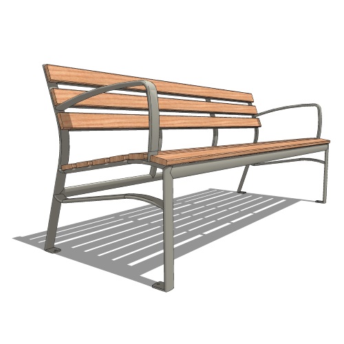 Esplanade Bench With Envirowood Slats (PS-840-AL-EW-EW-A)
