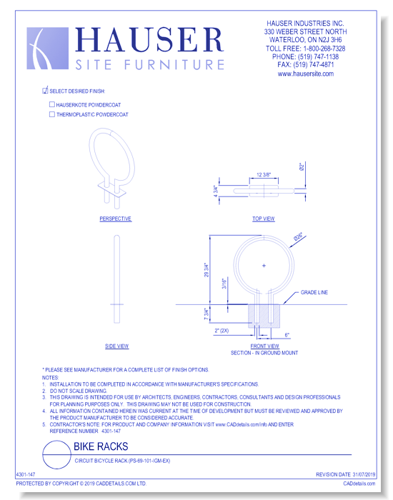Circuit Bicycle Rack (PS-69-101-IGM-EX)