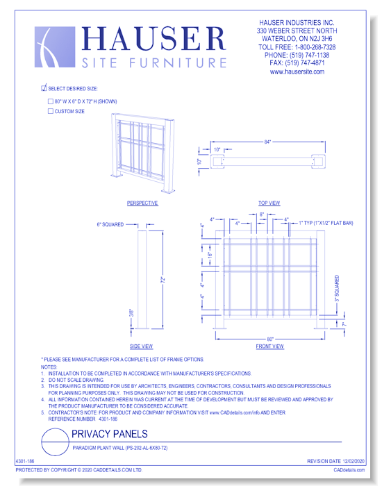 Paradigm Plant Wall (PS-202-AL-6x80-72)