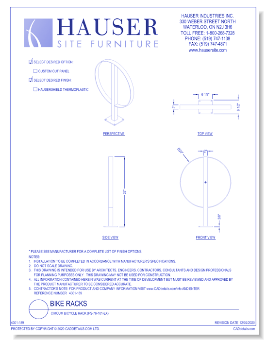 Circum Bicycle Rack (PS-76-101-EX)