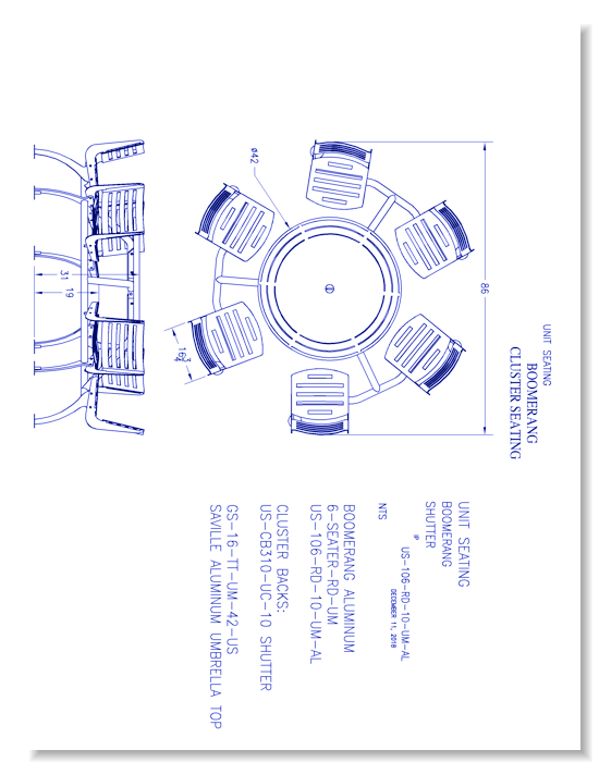 Six Seater Shutter Cluster Unit (US-106-RD-10-UM-AL)