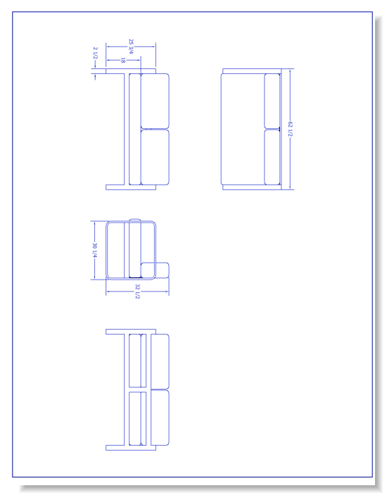 Loft Loveseat (CHS6202-WT)