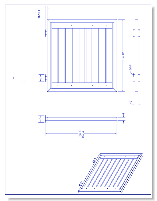 6' Spacelinx Privacy Panel (PS-200-AL-WDP1-6x6)