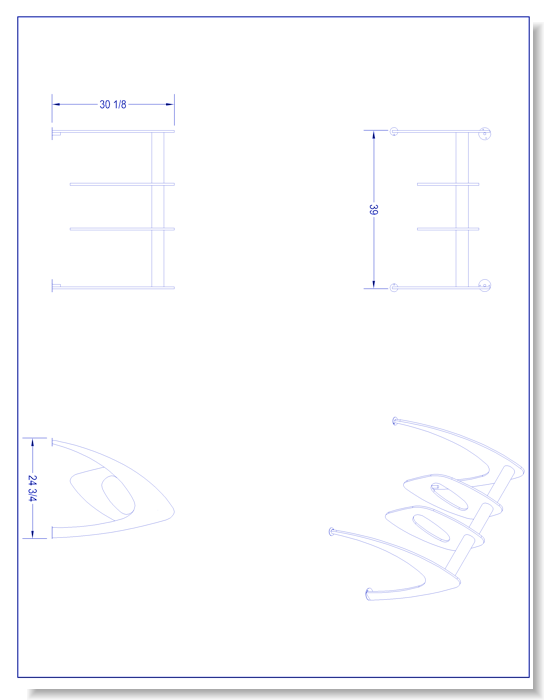 Boomerang Bike Rack (PS-72-16-AL-102)