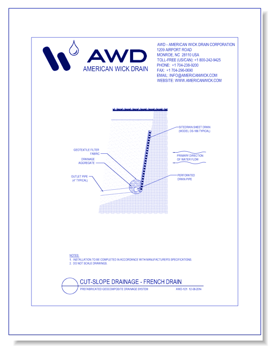 AWD-121 Cut-Slope Drainage - French Drain