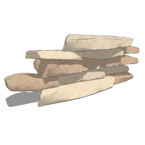 CAD Drawings BIM Models STONEYARD® Coastal Sand Ledgestone: Thin Stone Veneer