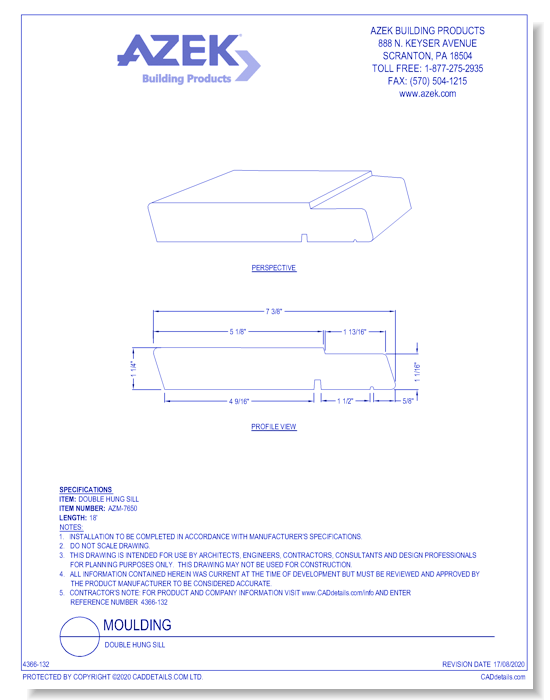 Double Hung Sill