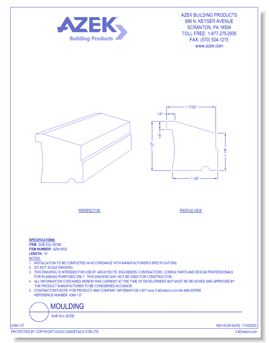 Sub Sill Nose
