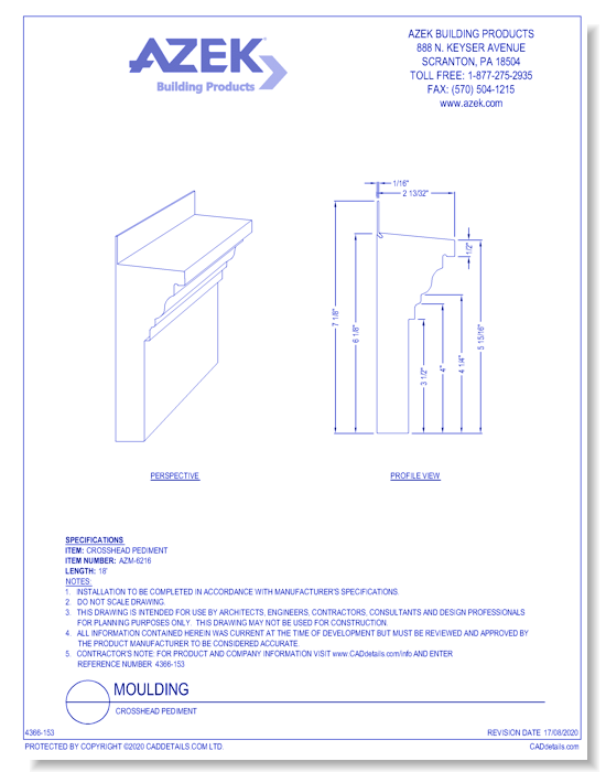 Crosshead Pediment