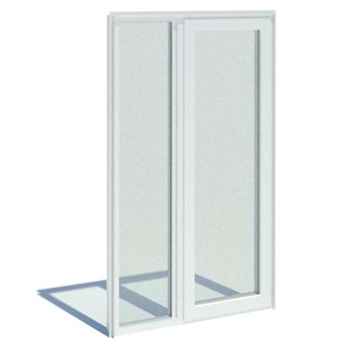 Series 7000 Doors: Standard Nail On - Outswing with Standard Hardware, Standard Sill with Sidelites and 4" Kick Plate