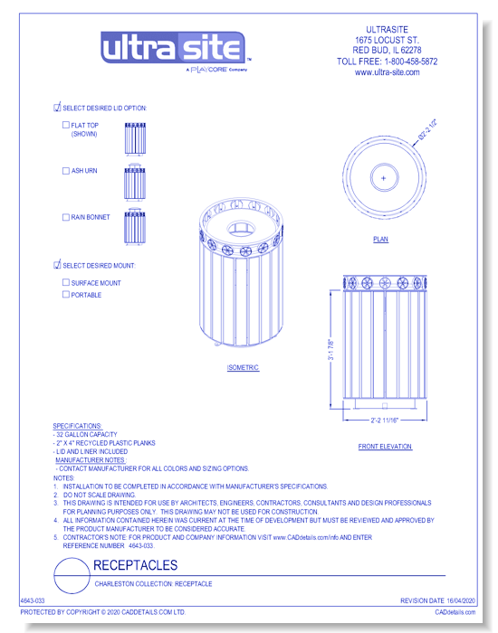 Charleston Collection: Receptacle