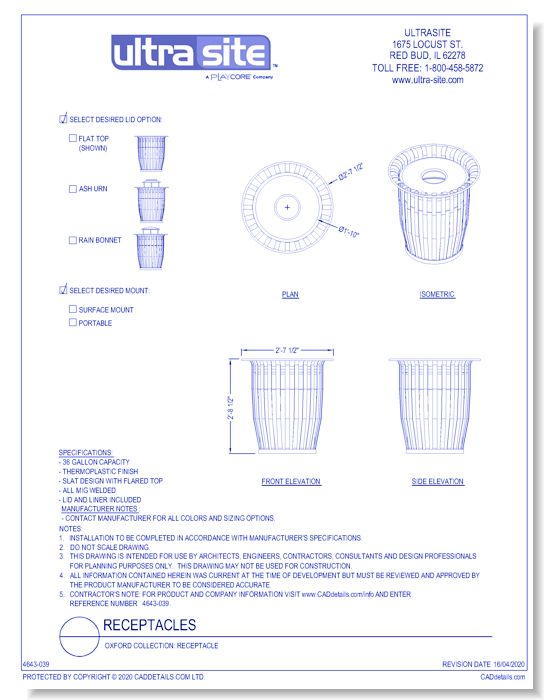 Oxford Collection: Receptacle