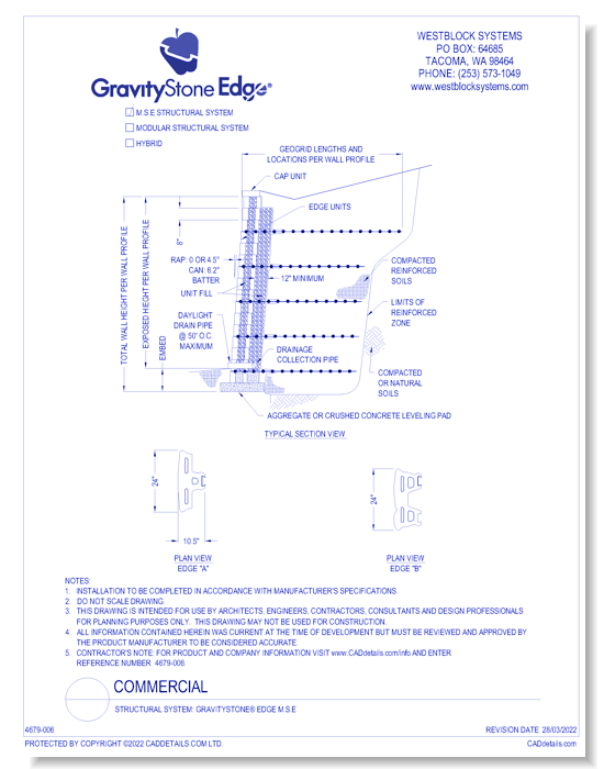 Structural System - GravityStone® Edge M.S.E