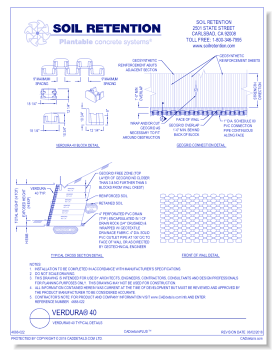 Verdura® 40 Typical Details