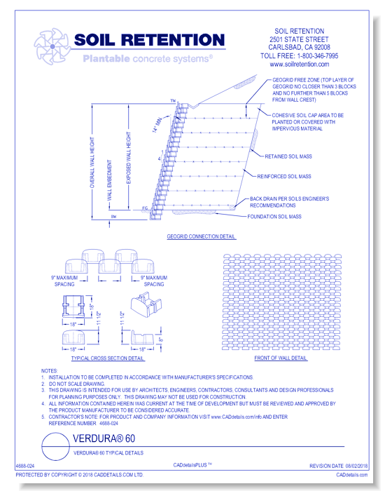 Verdura® 60 Typical Details