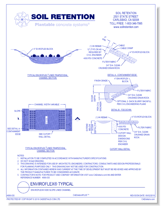 Enviroflex® Side Slope Lined Channel